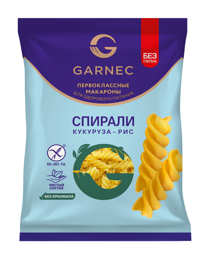 Макаронные изделия без глютена: спирали рис и кукуруза